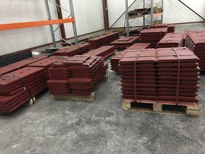 Lames à plaques rechargées