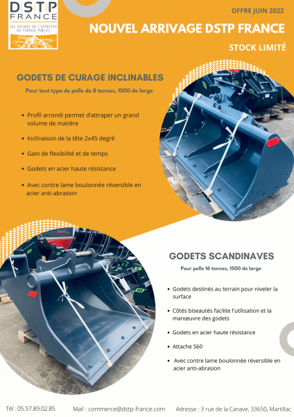 NOUVEL ARRIVAGE : GODETS DE CURAGE INCLINABLES / GODETS SCANDINAVES