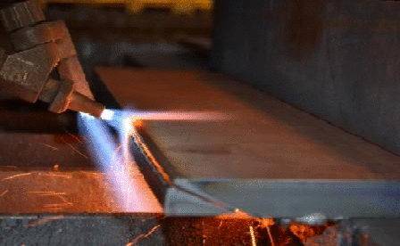 CHANFREIN SUR LAME HARDOX 450